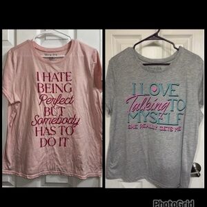 Graphic T-Shirts - Pink and Gray